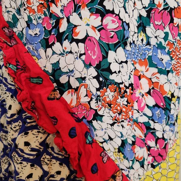 52 of 52 Conversations Anthropologie Dress Sz Large Colloquial Bias Patchwork - Picture 4 of 12